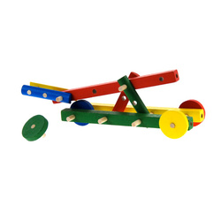 Catapulte en bois coloré à monter