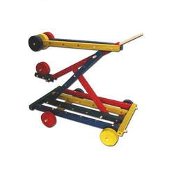Grand trébuchet en bois coloré à monter