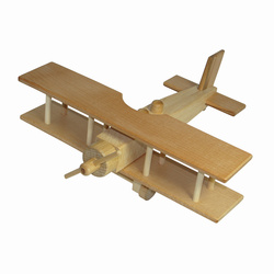 Avion biplan de l'aéropostale en bois
