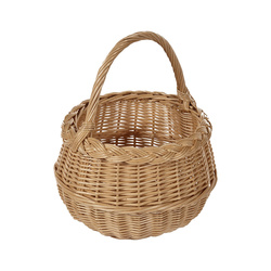 Panier mandelette en osier blanc