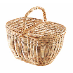 Panier Bécassine en osier blanc