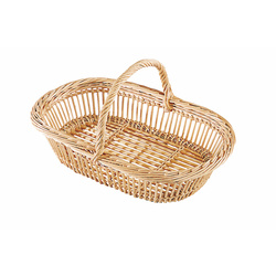 Panier à beurre ajouré en osier blanc