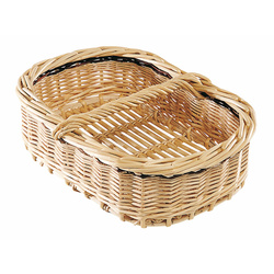 Panier à sardines en osier blanc