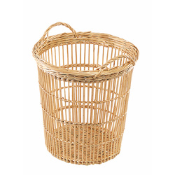 Corbeille à papier ajouré en osier blanc