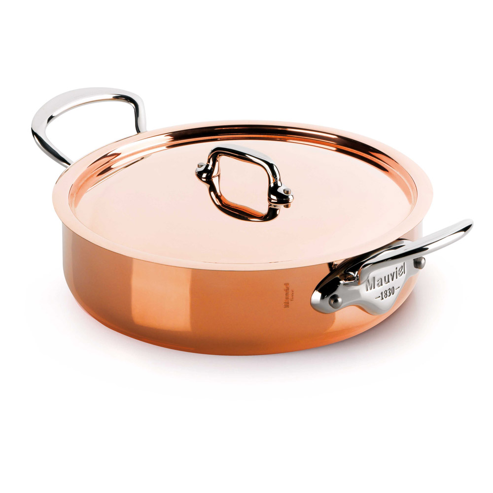 Casserole M'Héritage Mauviel cuivre inox anse en bronze