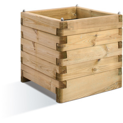 Bacs à fleurs carré en bois 