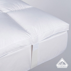 Surmatelas 50% duvet de canard blanc de France, 1500 g/m²