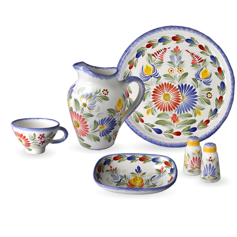 Article - Vaisselle bretonne faïence Fleuri Royal