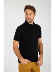 Polo uni Homme - maille piquée coton