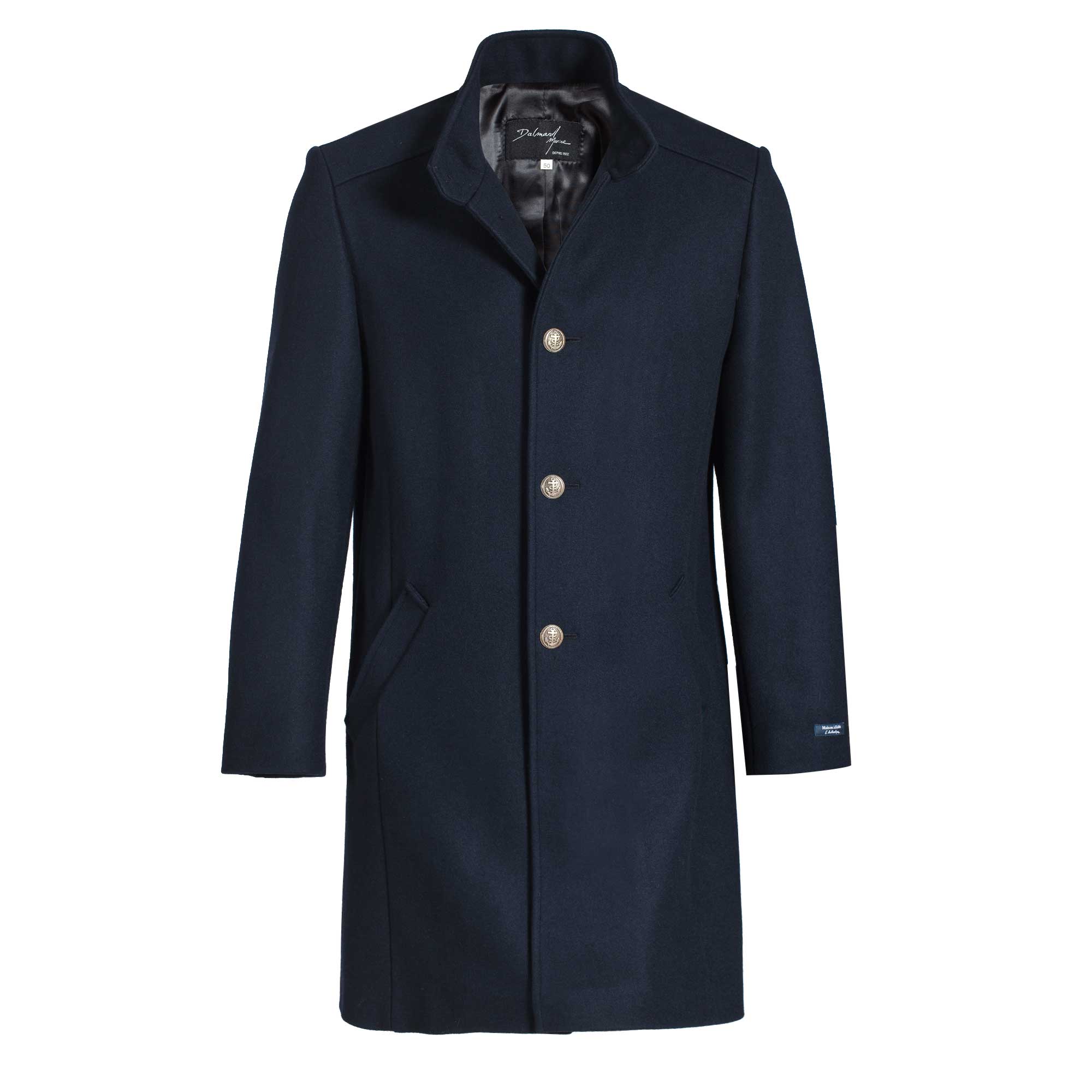 manteau 3 4 homme bleu marine