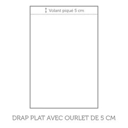 Draps plats en flanelle de coton