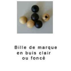 Lot de 10 billes de marque en buis