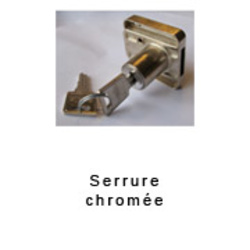 Serrure chromée F080