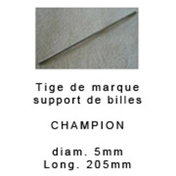 Tige de marque, support de billes