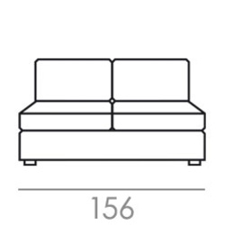 Canapé sans accoudoirs 156 cm