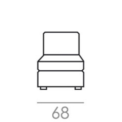 Chauffeuse 68 cm - sans accoudoirs