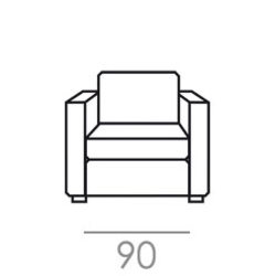 Fauteuil 68 cm - 2 accoudoirs 11 cm