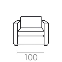 Fauteuil 78 cm - 2 accoudoirs 11 cm