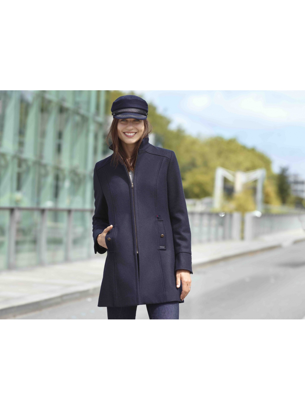 manteau court femme en laine