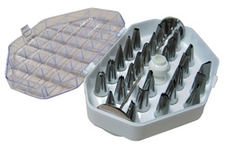 Coffret de 26 douilles à pâtisserie en inox 