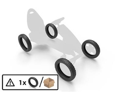 Pneu 12x2,5-9 tout terrain 
