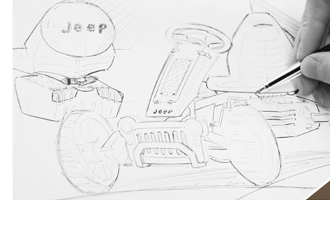 croquis kart Ã  pÃ©dales BERG Toys