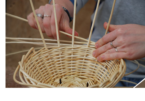 fabrication de panier en osier